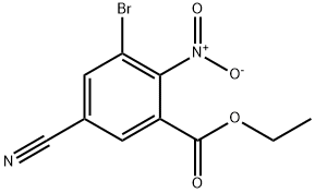 Ethyl 3-bromo-5-cyano-2-nitrobenzoate Struktur