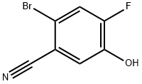 2-溴-4-氟-5-羟基苯甲腈,1807171-89-6,结构式