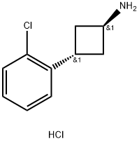 3-(2-chlorophenyl)cyclobutan-1-amine hydrochloride Struktur