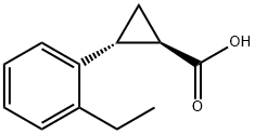Cyclopropanecarboxylic acid, 2-(2-ethylphenyl)-, (1R,2R)- Struktur