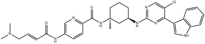 N-((1S,3R)-3-(5-chloro-4-(1H-indol-3-yl)pyrimidin-2-ylamino)-1-methylcyclohexyl)-5-((E)-4-(dimethylamino)but-2-enamido)picolinamide|SY-1365