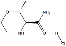 (2R,3S)-2-methylmorpholine-3-carboxamide hydrochloride Structure