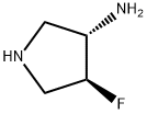 (3R,4R)-4-fluoropyrrolidin-3-amine 化学構造式