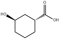 (1R,3R)-3-hydroxycyclohexane-1-carboxylic acid Structure