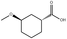 (1R,3R)-3-methoxycyclohexane-1-carboxylic acid Structure