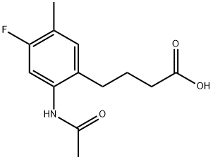 4-(2-Acetamido-4-fluoro-5-methylphenyl)butanoic Acid Structure