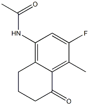 N-(3-Fluoro-4-methyl-5-oxo-5,6,7,8-tetrahydronaphthalen-1-yl)acetamide Struktur