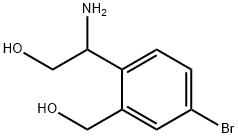 2-AMINO-2-[4-BROMO-2-(HYDROXYMETHYL)PHENYL]ETHAN-1-OL 结构式