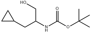 tert-Butyl N-(1-cyclopropyl-3-hydroxypropan-2-yl)carbamate Struktur