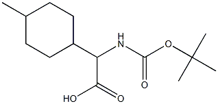 2-([(tert-butoxy)carbonyl]amino)-2-(4-methylcyclohexyl)acetic acid Structure