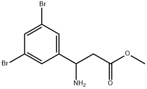 METHYL 3-AMINO-3-(3,5-DIBROMOPHENYL)PROPANOATE 结构式