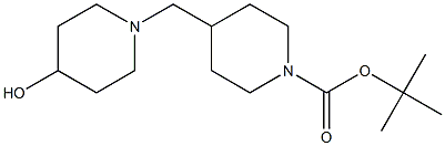 tert-butyl 4-((4-hydroxypiperidin-1-yl)methyl)piperidine-1-carboxylate Structure