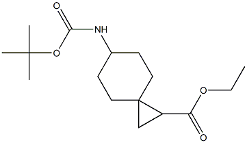 ethyl 6-((tert-butoxycarbonyl)amino)spiro[2.5]octane-1-carboxylate 化学構造式