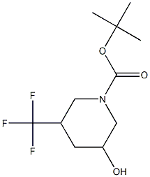 tert-butyl 3-hydroxy-5-(trifluoromethyl)piperidine-1-carboxylate,1824210-98-1,结构式