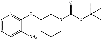 tert-butyl 3-[(3-aminopyridin-2-yl)oxy]piperidine-1-carboxylate Structure