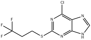 6-Chloro-2-[(3,3,3-trifluoropropyl)thio]-9H-purine 化学構造式