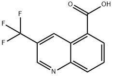 3-(trifluoromethyl)quinoline-5-carboxylic acid 结构式