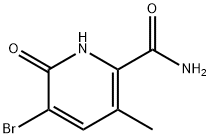 5-bromo-1,6-dihydro-3-methyl-6-oxo-2-Pyridinecarboxamide 化学構造式