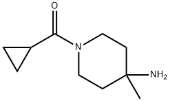(4-Amino-4-methylpiperidin-1-yl)-cyclopropyl-methanone 化学構造式