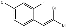 1-(2,2-Dibromovinyl)-4-chloro-2-fluorobenzene Struktur