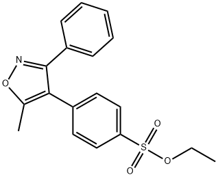 ethyl 4-(5-methyl-3-phenylisoxazol-4-yl)benzenesulfonate 化学構造式