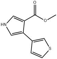 4-Thiophen-3-yl-1H-pyrrole-3-carboxylic acid methyl ester Struktur