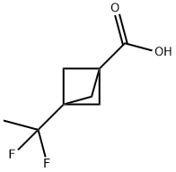 3-(1,1-difluoroethyl)bicyclo[1.1.1]pentane-1-carboxylic acid 结构式