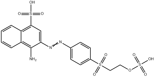 1-Naphthalenesulfonic acid, 4-amino-3-[2-[4-[[2-(sulfooxy)ethyl]sulfonyl]phenyl]diazenyl]- Structure