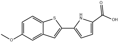 5-(5-Methoxybenzo[b]thiophen-2-yl)-1H-pyrrole-2-carboxylic acid Structure