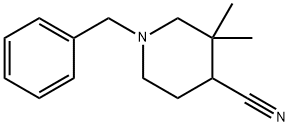 1-Benzyl-3,3-dimethyl-piperidine-4-carbonitrile 结构式