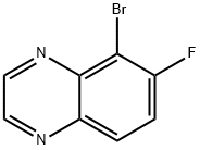 5-Bromo-6-fluoroquinoxaline 化学構造式