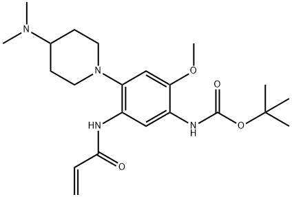 tert-butyl N-(4-(4-(dimethylamino)piperidine-1-yl)-2-methoxy-5-(prop-2-enamido)phenyl)carbamate|(5-丙烯酰胺基-4-(4-(二甲基氨基)哌啶-1-基)-2-甲氧基苯基)氨基甲酸叔丁酯
