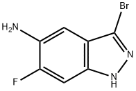 3-Bromo-6-fluoro-1H-indazol-5-ylamine 结构式