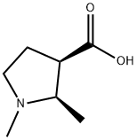 3-Pyrrolidinecarboxylic acid, 1,2-dimethyl-, (2R,3R)- Structure