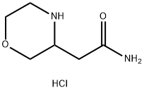 2-(morpholin-3-yl)acetamide hydrochloride 化学構造式