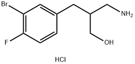 3-amino-2-[(3-bromo-4-fluorophenyl)methyl]propan-1-ol hydrochloride Struktur