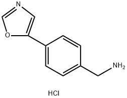 (4-(噁唑-5-基)苯基)甲胺盐酸盐, 1909313-65-0, 结构式