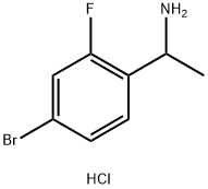 1-(4-BROMO-2-FLUOROPHENYL)ETHANAMINE HYDROCHLORIDE 化学構造式