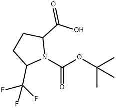 1-Boc-5-Trifluoromethyl-pyrrolidine-2-carboxylic acid,1922679-73-9,结构式