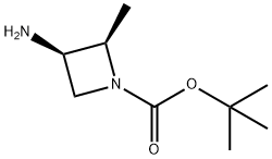 tert-butyl (2R,3R)-3-amino-2-methylazetidine-1-carboxylate Struktur