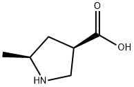 3-Pyrrolidinecarboxylic acid, 5-methyl-, (3R,5S)- Structure