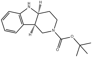 (4aS,9bR)-tert-butyl 3,4,4a,5-tetrahydro-1H-pyrido[4,3-b]indole-2(9bH)-carboxylate Structure