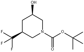 tert-butyl cis-3-hydroxy-5-(trifluoromethyl)piperidine-1-carboxylate,1932826-58-8,结构式