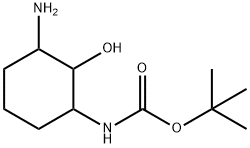 tert-butyl N-(3-amino-2-hydroxycyclohexyl)carbamate Structure