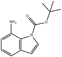 tert-Butyl 7-amino-1H-indole-1-carboxylate 化学構造式