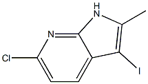 6-chloro-3-iodo-2-methyl-1H-pyrrolo[2,3-b]pyridine Struktur