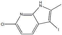 6-chloro-3-iodo-2-methyl-1H-pyrrolo[2,3-b]pyridine Structure