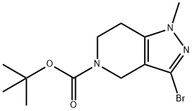 3-Bromo-1-methyl-1,4,6,7-tetrahydro-pyrazolo[4,3-c]pyridine-5-carboxylic acid tert-butyl ester Structure