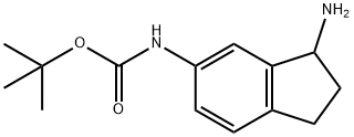 (3-Amino-indan-5-yl)-carbamic acid tert-butyl ester 化学構造式