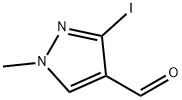 3-碘-1-甲基-1H-吡唑-4-甲醛 结构式